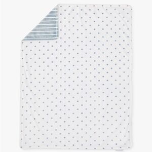 Pottery Barn Kids Light Blue Polka Dot Baby Blanket